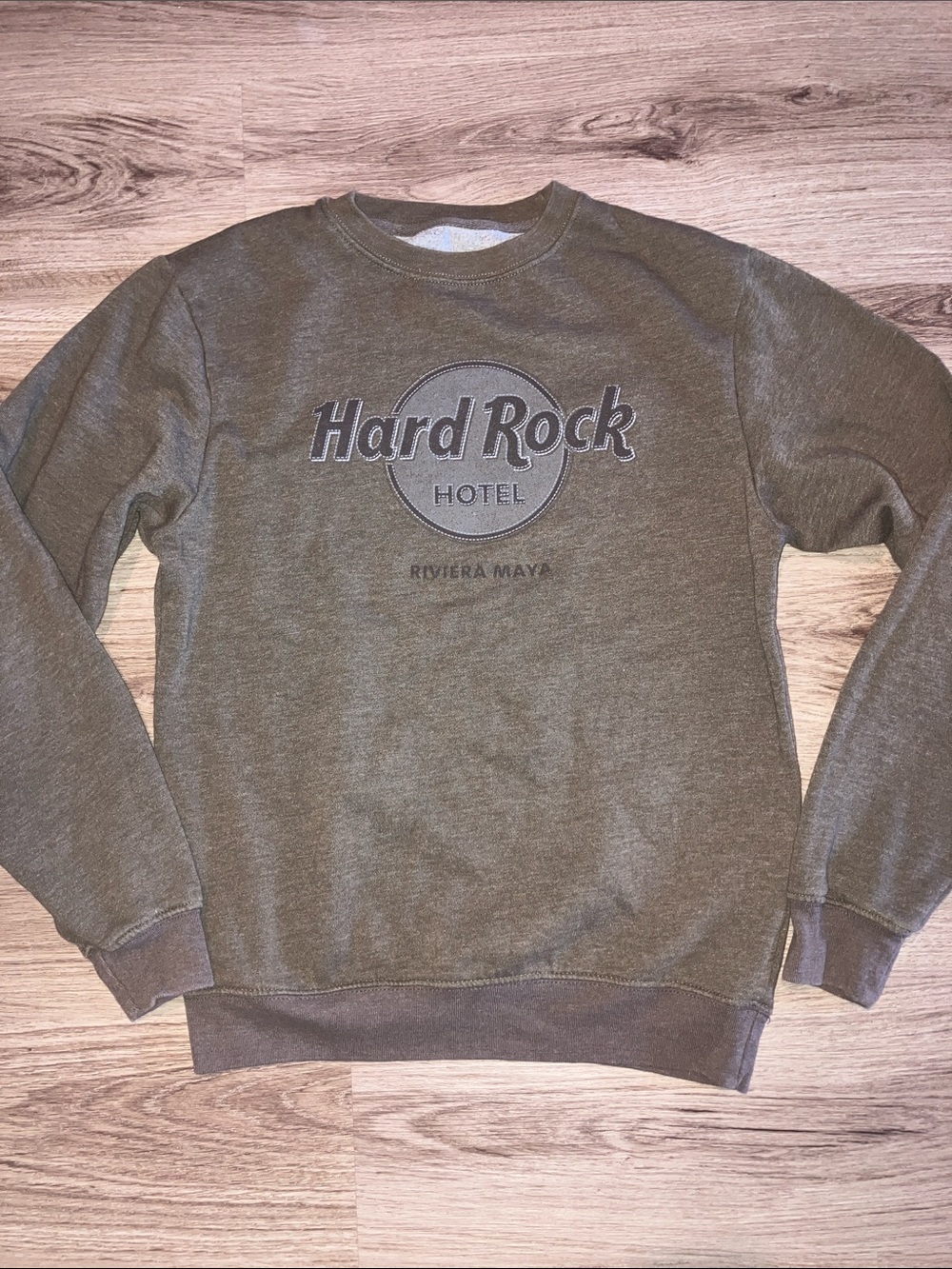 Hard Rock Cafe Olive Green Crewneck Sweatshirt
